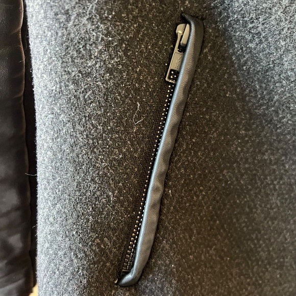 MACKAGE LEATHER AND TWEED BLACK FALL/WINTER JACKET - Picture 5 of 7